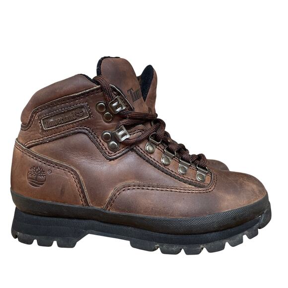 Vintage Timberland Women's 6.5M Hiking Boots | 90s Brown Leather, Thailand Rare - Picture 2 of 12